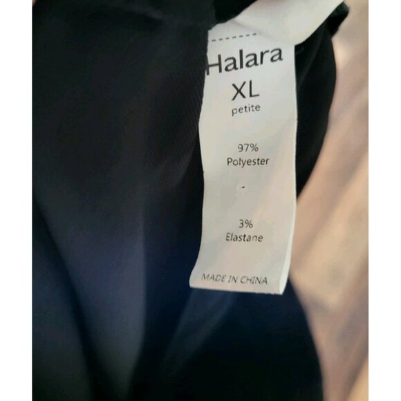 New Halara Black Mid Rise Pocket Barrel Leg Work Pants Sz XLP - Picture 6 of 7